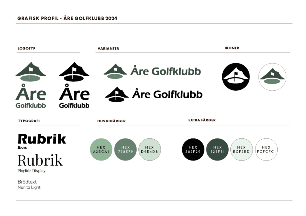 Åre Golfklubb - grafisk profil